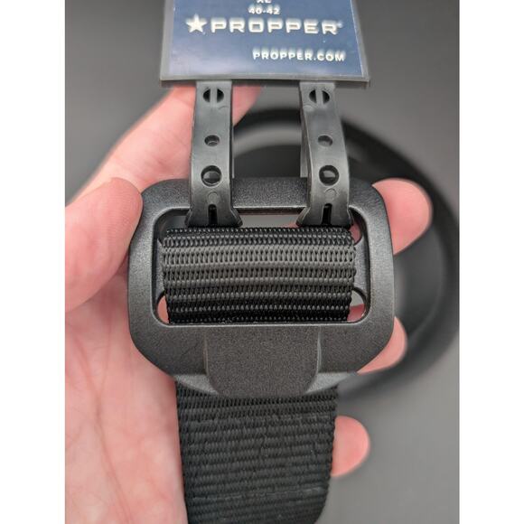 Propper Tactical Belt Mens XL 40-42 Black Nylon Webbing Outdoor F5603 Duty Gear - Picture 4 of 7